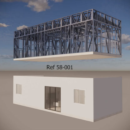 REF58-001 — Structure légère galvanisée 58 m²