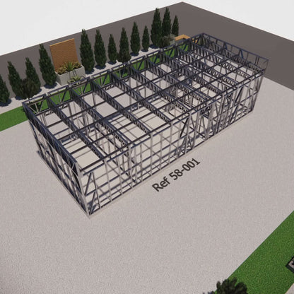 REF58-001 — Structure légère galvanisée 58 m²