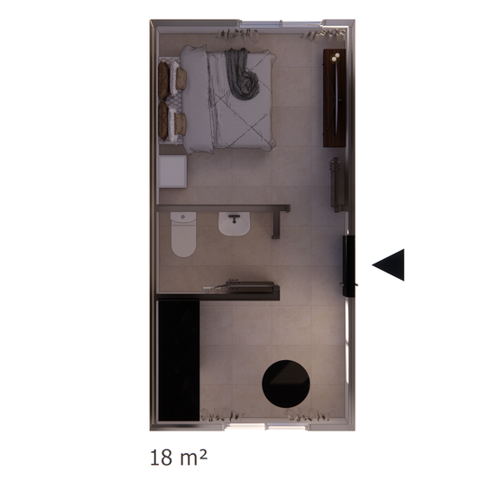 REF18-001  — Structure légère galvanisée 18 m²