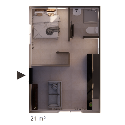 REF24-001 — Structure légère galvanisée 24 m²