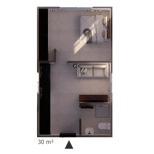 REF30-001 — Structure légère galvanisée 30 m²