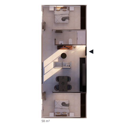 REF58-001 — Structure légère galvanisée 58 m²