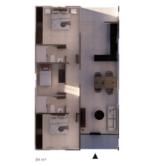 REF84-001 — Structure légère galvanisée 84 m²