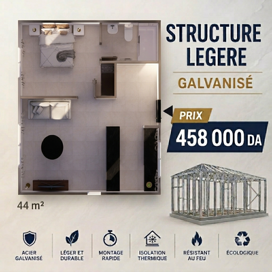 Structure de 44 m²