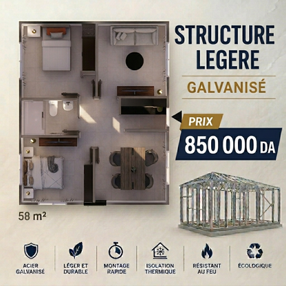 Structure de 58 m²