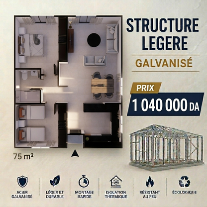 Structure de 75 m²