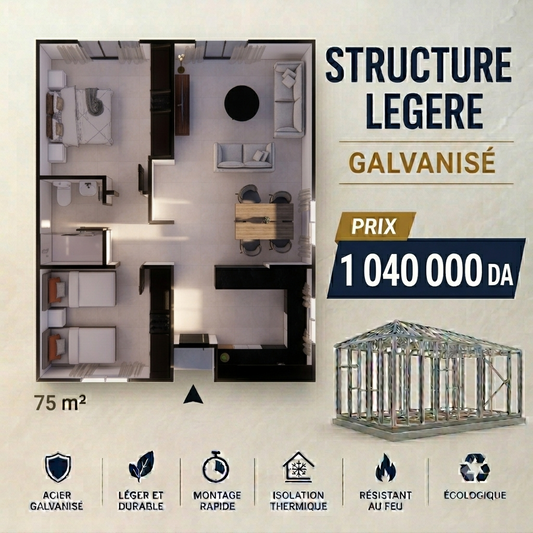 Structure de 75 m²