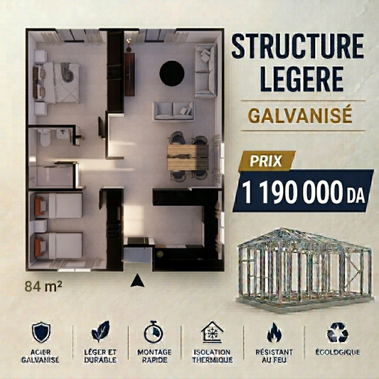 Structure de 84 m²